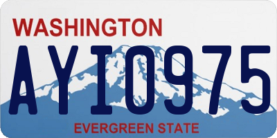 WA license plate AYI0975