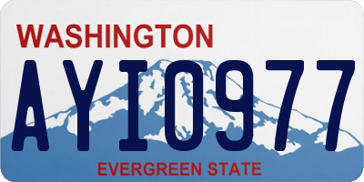 WA license plate AYI0977