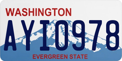 WA license plate AYI0978