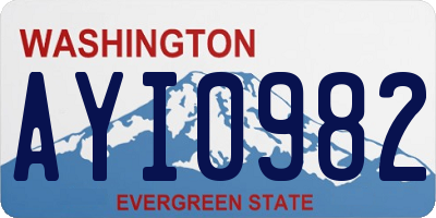 WA license plate AYI0982