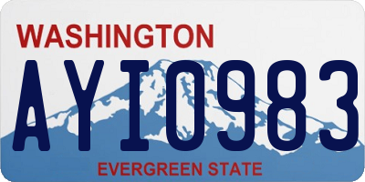 WA license plate AYI0983