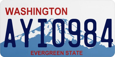 WA license plate AYI0984