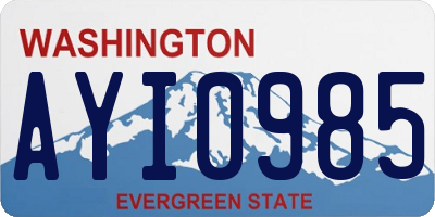 WA license plate AYI0985