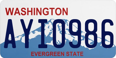 WA license plate AYI0986