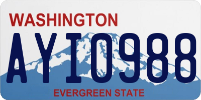WA license plate AYI0988