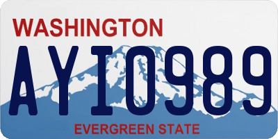 WA license plate AYI0989