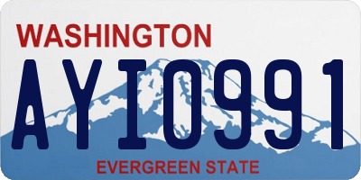 WA license plate AYI0991