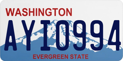 WA license plate AYI0994