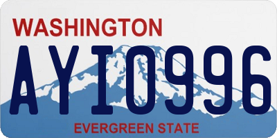 WA license plate AYI0996