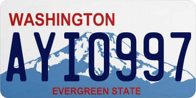 WA license plate AYI0997