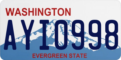 WA license plate AYI0998