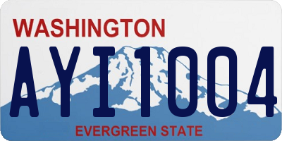 WA license plate AYI1004