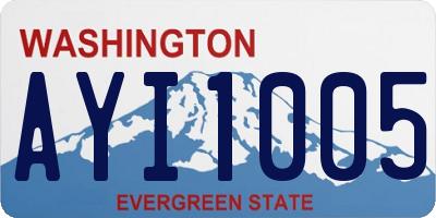 WA license plate AYI1005