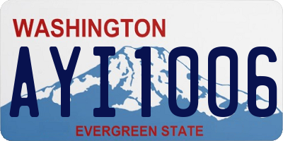 WA license plate AYI1006