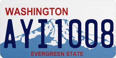 WA license plate AYI1008