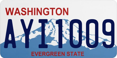 WA license plate AYI1009
