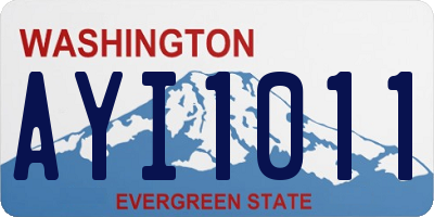 WA license plate AYI1011