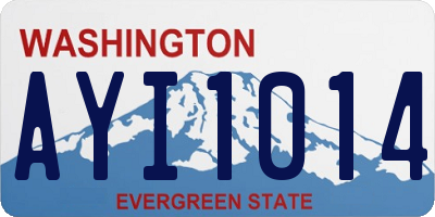 WA license plate AYI1014