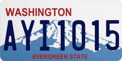 WA license plate AYI1015