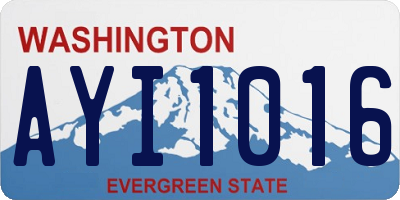 WA license plate AYI1016