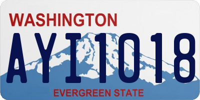 WA license plate AYI1018