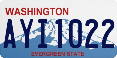 WA license plate AYI1022