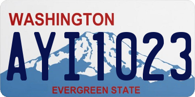 WA license plate AYI1023