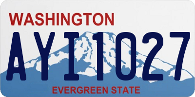 WA license plate AYI1027