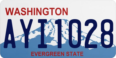 WA license plate AYI1028