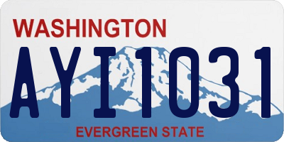 WA license plate AYI1031