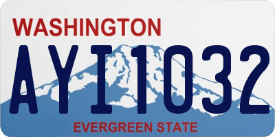 WA license plate AYI1032