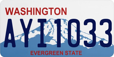 WA license plate AYI1033