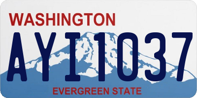 WA license plate AYI1037