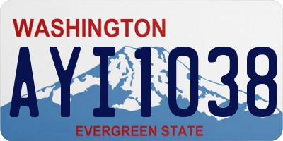 WA license plate AYI1038