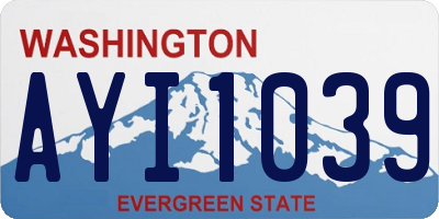 WA license plate AYI1039