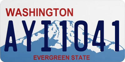 WA license plate AYI1041