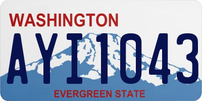 WA license plate AYI1043