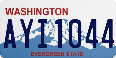 WA license plate AYI1044