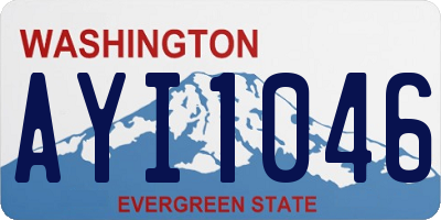 WA license plate AYI1046