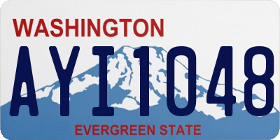 WA license plate AYI1048