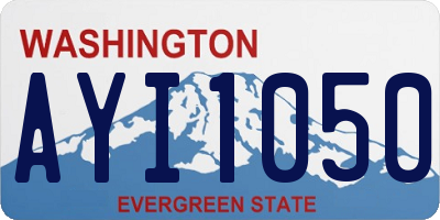 WA license plate AYI1050