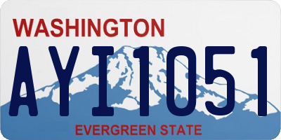 WA license plate AYI1051