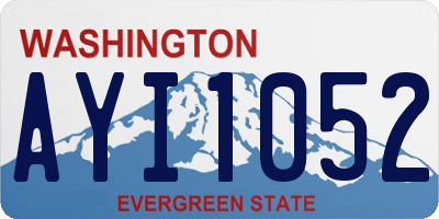 WA license plate AYI1052