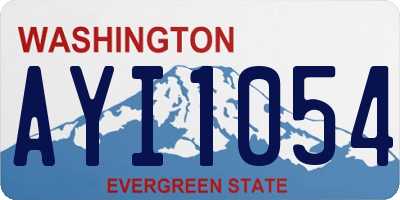 WA license plate AYI1054