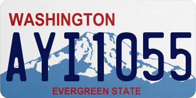 WA license plate AYI1055