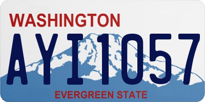 WA license plate AYI1057