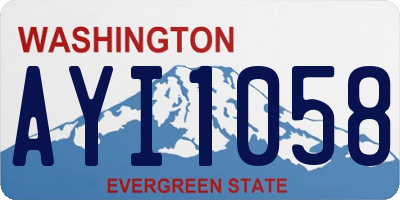 WA license plate AYI1058
