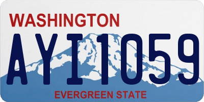 WA license plate AYI1059