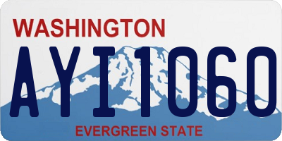 WA license plate AYI1060