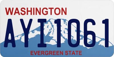 WA license plate AYI1061